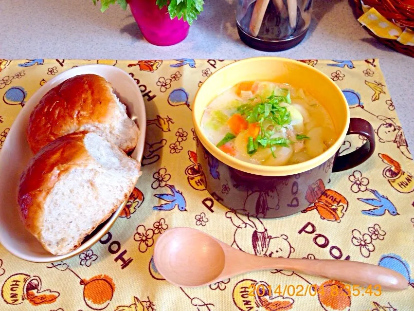 Breakfast[chicken macaroni soup]|C_Lynneさん