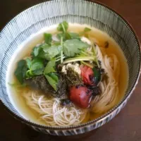 Snapdishの料理写真:梅干し入り煮麺|Kaku Michihiroさん