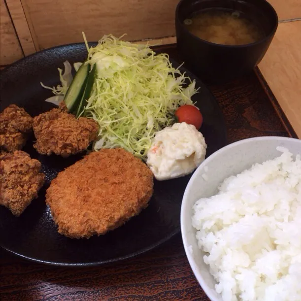 唐揚げコロッケ定食|Masさん