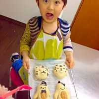 Snapdishの料理写真:トラとペンギンパン☆|pipocoさん