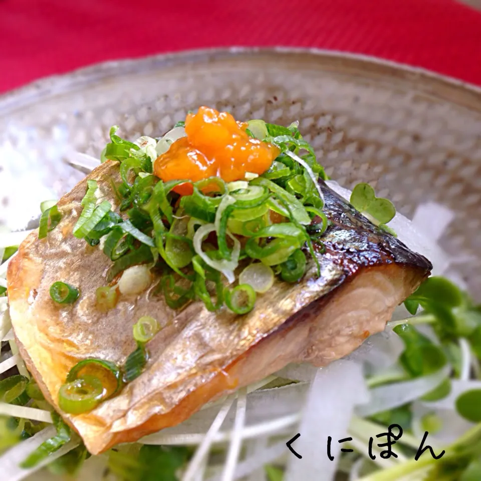 さばの焼き付け梅肉風味♪|くにぽんさん