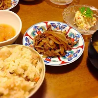 Snapdishの料理写真:夕飯|Sawa Hirokagaさん