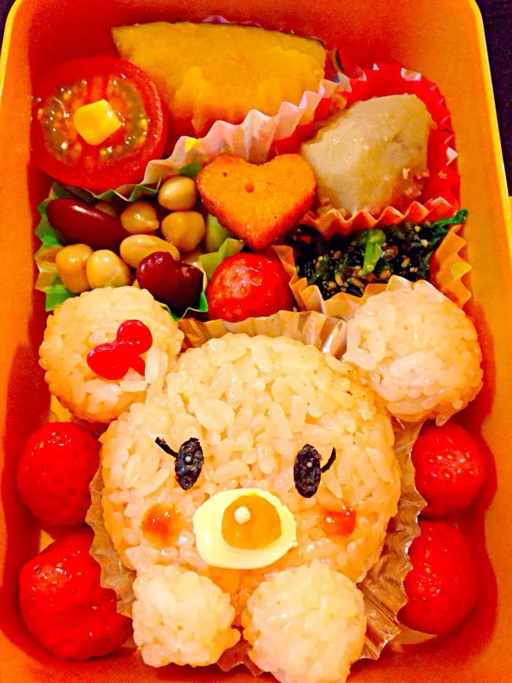 春よこ〜い♥️くまちゃん弁当♥️|Mie Fukuiさん