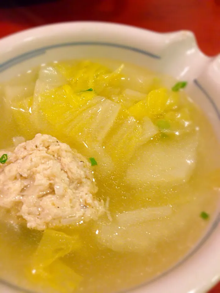 鶏団子と白菜のスープ Chicken   Meatball and Chinese cabbage soup|Funky Chefさん