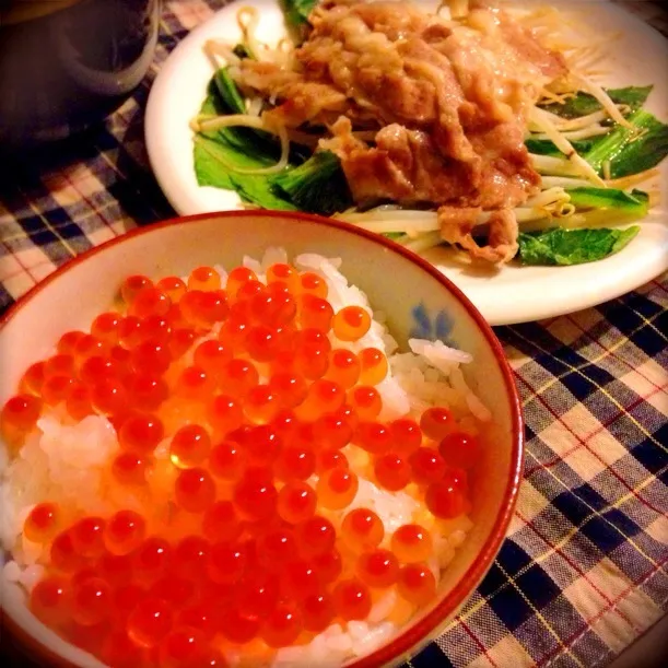 Snapdishの料理写真:お義父さん手作りいくらで贅沢丼|naomiさん