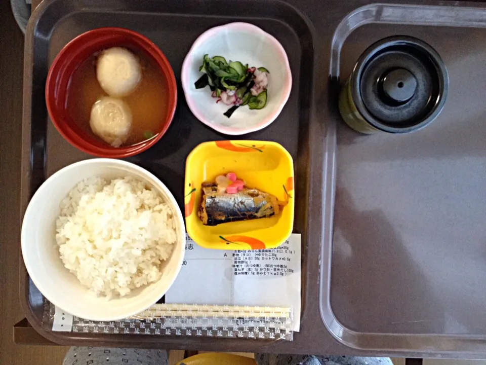 病院食 いわし生姜煮|ばーさんさん