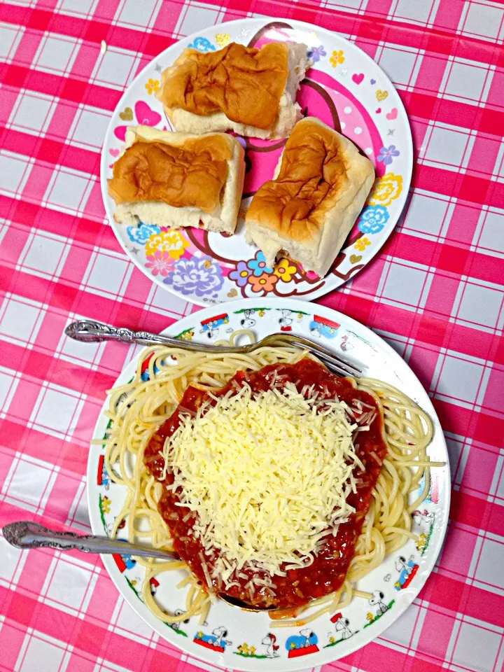 Breakfast meat spaghetti|Myrene Calcena Arakakiさん