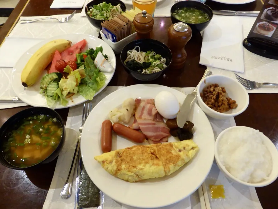 台湾の台北のグロリアプリンスホテルの朝食、1日目。|東京ライオンズさん