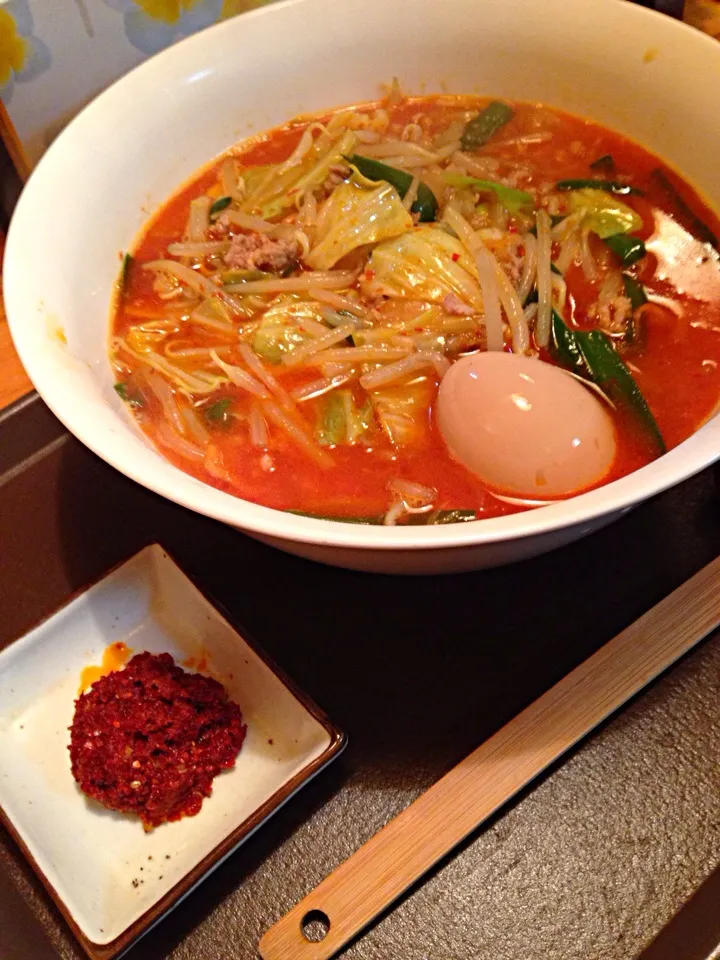 オロチョンラーメン 辛増しトッピング|中華蕎麦 銀時さん