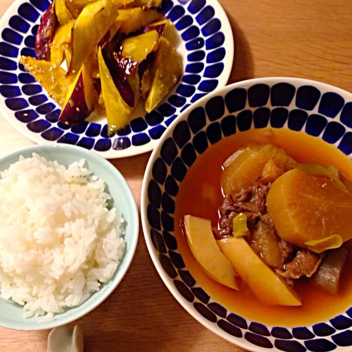 牛すじと大根の煮物、大学芋|ようたさん