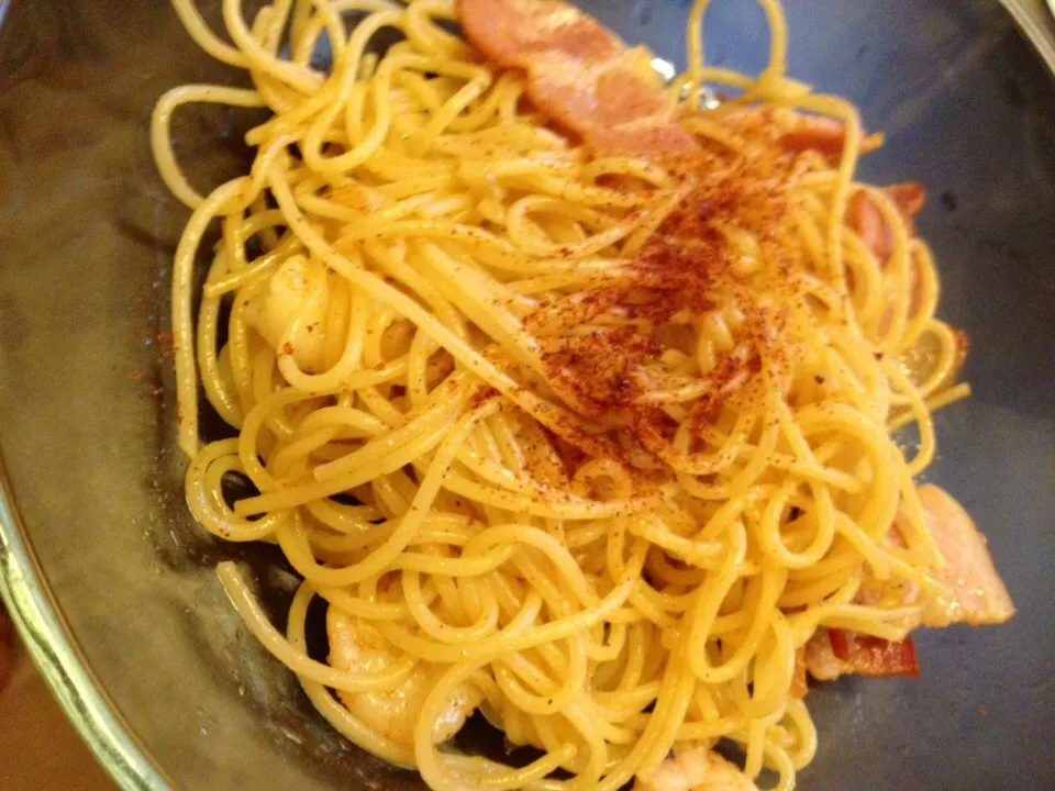 Quick stir white wine aglio olio|(=^x^=)さん