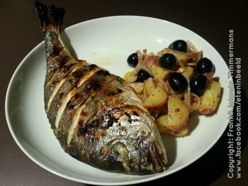 Turkish dish: Dorade with potato salad|Frank&Jolanda - Eteninbeeldさん