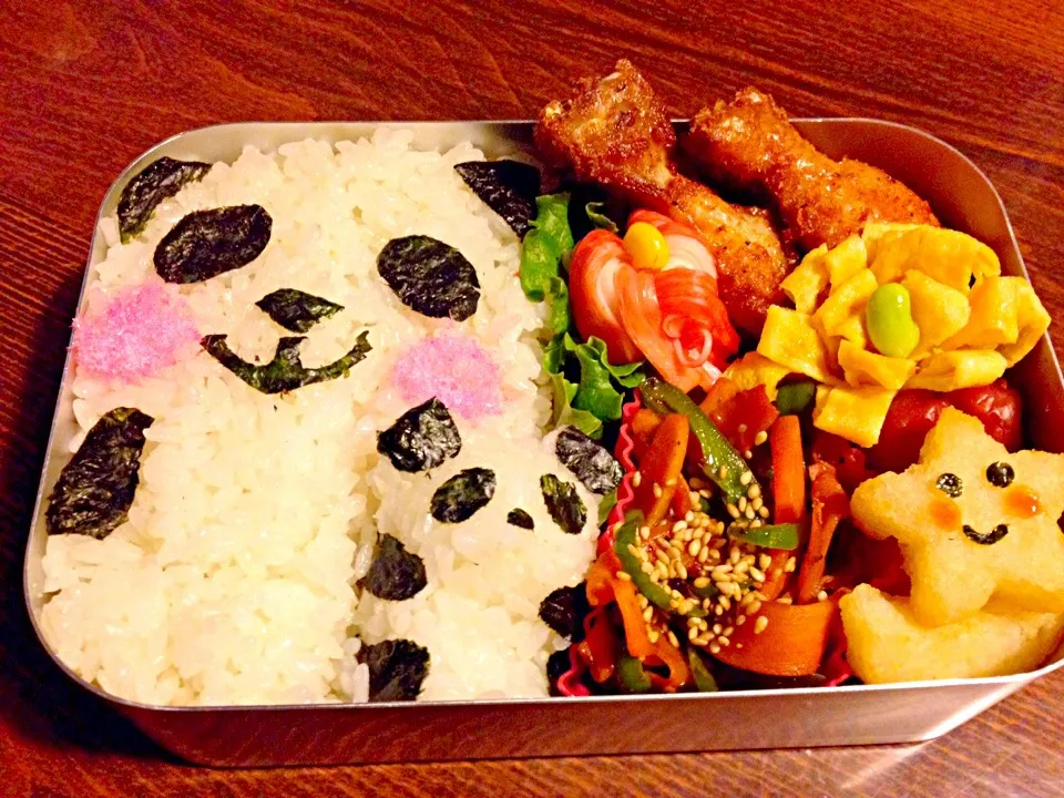 お兄ちゃん先生親子🐼弁当|mari miyabeさん