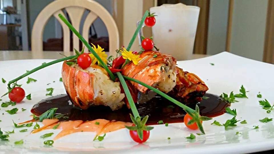 Grilled lobster with home made sauce.|Sarah Navarroさん