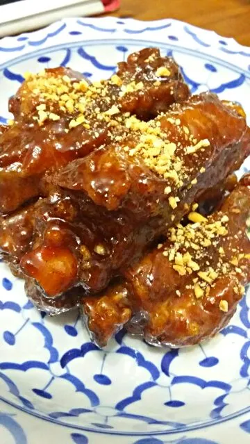 돼지갈비강정(A fried glutinous rice mixed pork ribs)|손명숙さん