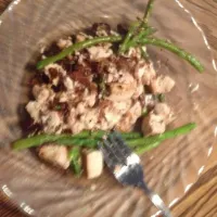 Tofu scramble with kalamata olives and asparagus|brandieさん