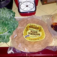 Snapdishの料理写真:ground turkey tacos with black beans and kale, wrapped in whole wheat and corn tortillas|Tiffany Wrightさん