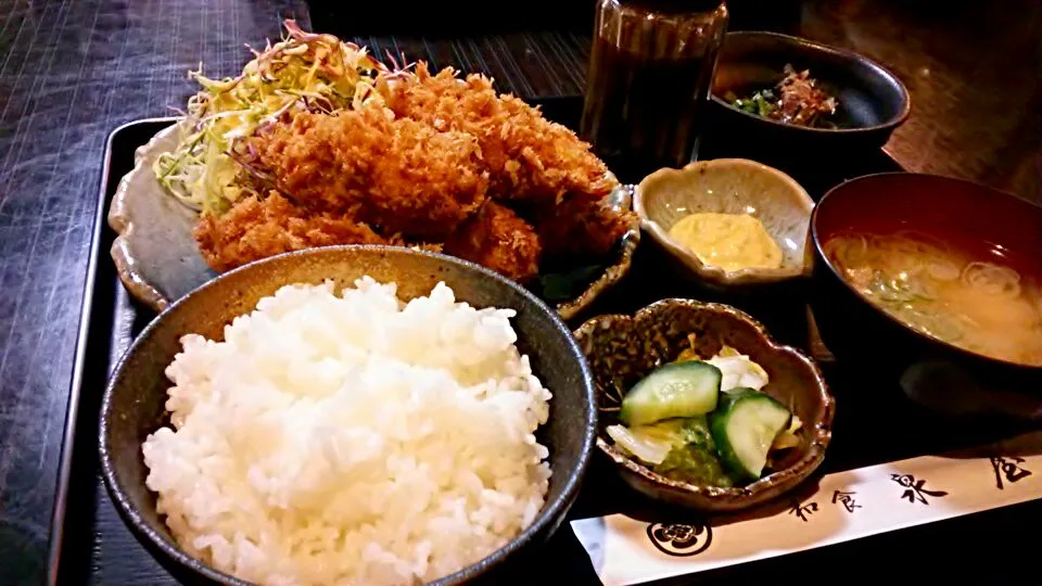 カキフライ定食|さのすけさん