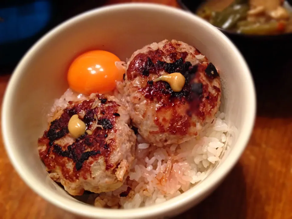 肉団子の辛子醤油丼|hiiさん