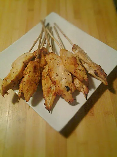 Snapdishの料理写真:chicken skewers|rachel croteauさん