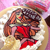 Snapdishの料理写真:オーロラ姫の誕生日ケーキ|なみもさん