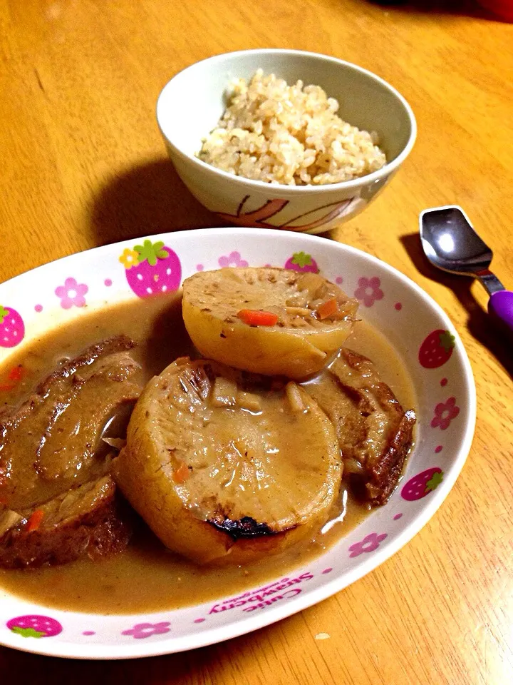 まちまちこさんの大根カレーをマクロビ使用で♥︎Vegetarian curry with Japanese radish|Misuzu(@misumisu0722 )さん