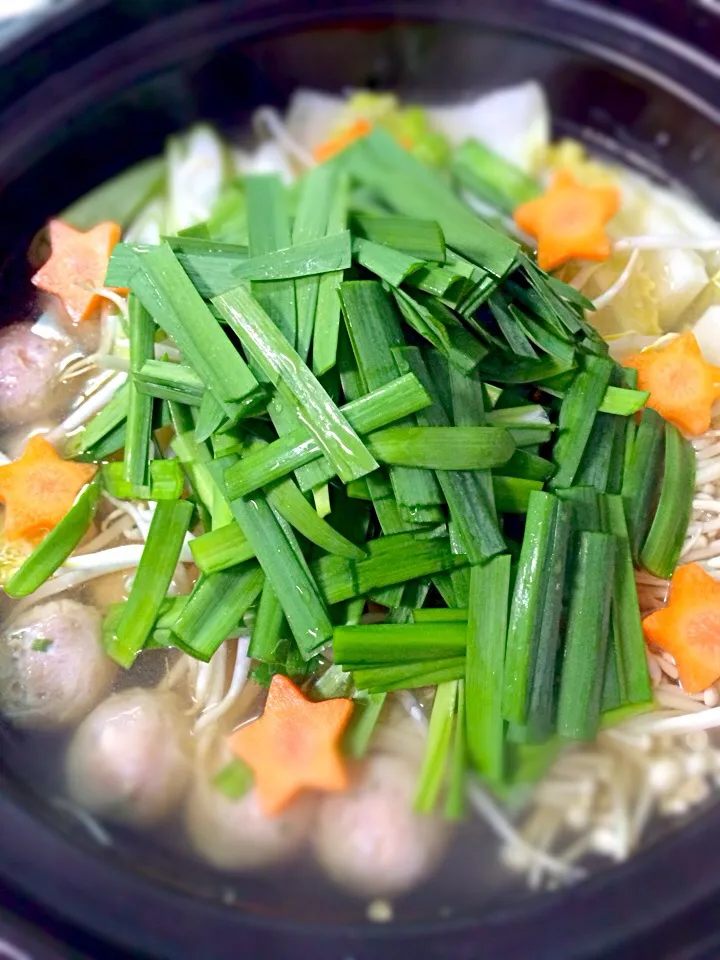 ニラ鶏団子の塩ちゃんこ！|えりさん