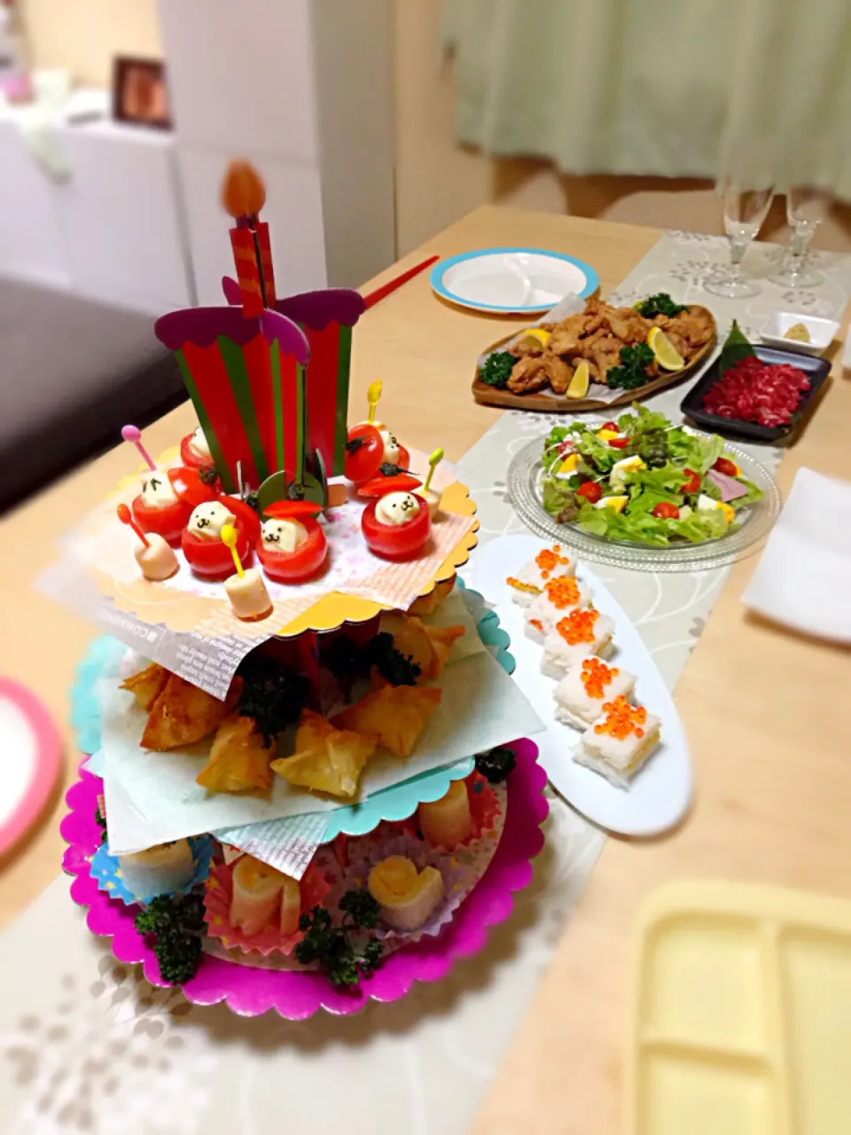 Snapdishの料理写真:息子の誕生日ごはん☆|ひとみさん