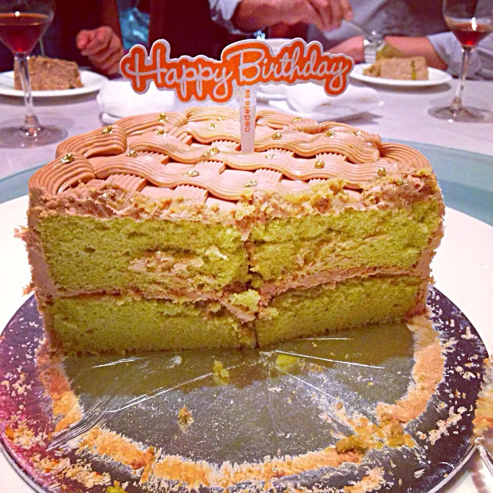 Snapdishの料理写真:Kaya and gula melaka cake - with a chiffon based body!|Yi Ning Limさん