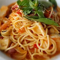 Tom Yum Seafood Pasta|Mel Loongさん