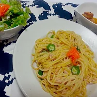 簡単シーチキンとオクラの和風スパ♡|てんぴさん