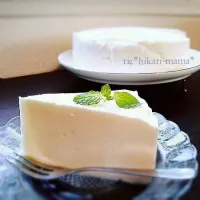 簡単♪プルプルふわふわ~ムース食感♡濃厚ヨーグルトケーキ♬