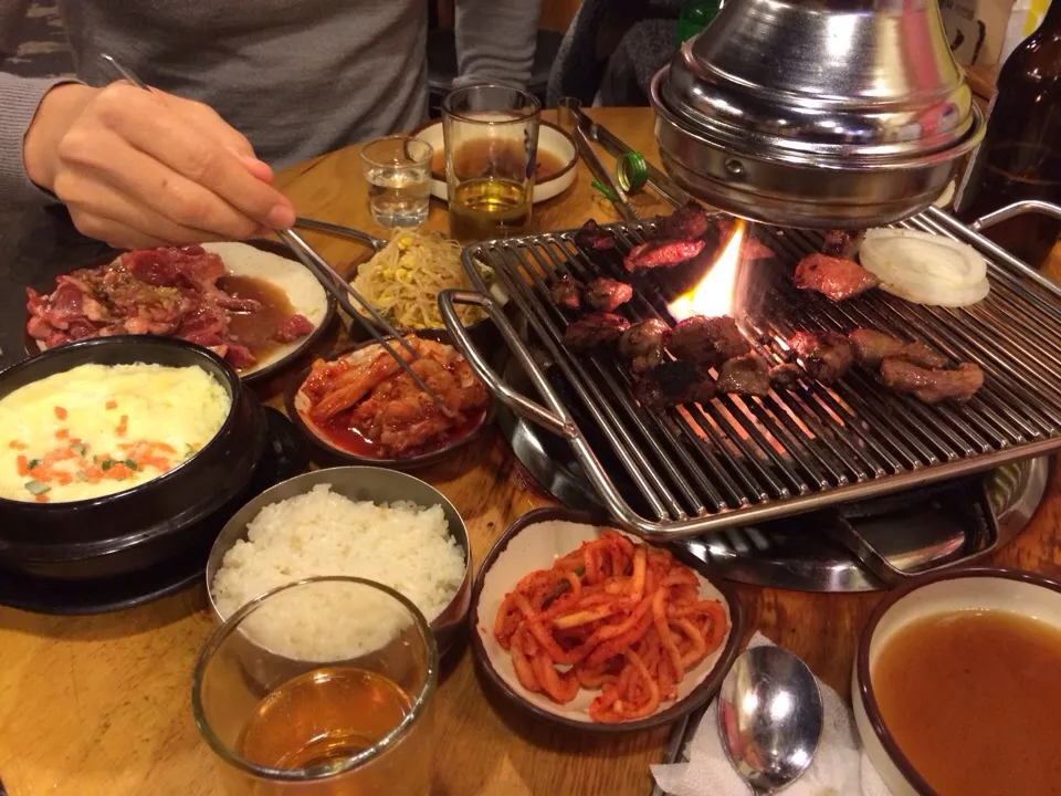 Snapdishの料理写真:갈매기살!!!! Yumyum charcoal beef :)|Carrie Kimさん