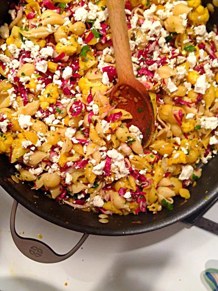 saffron raddicio cauliflower pasta|Matthew Cashenさん