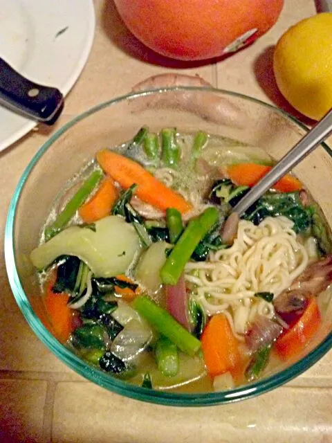 Ramen Noodle soup with fresh vegetables!!|veronicaさん