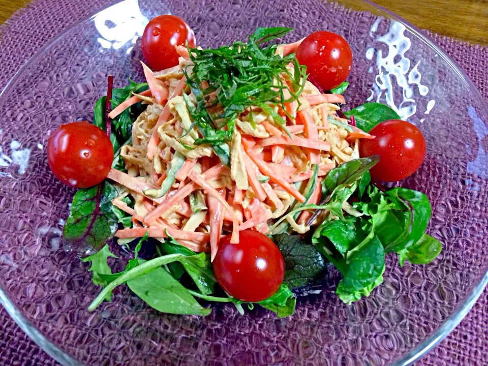 Snapdishの料理写真:ぽにょ☆さんの料理 切り干しのコチュマヨサラダ⭐|くみさんさん