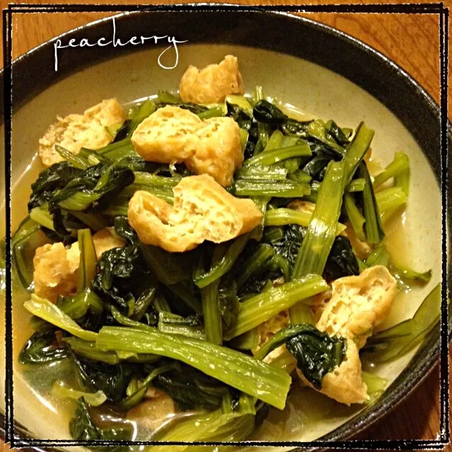 小松菜と油揚げの煮浸し😊|☆ぴ〜ちゃん☆さん