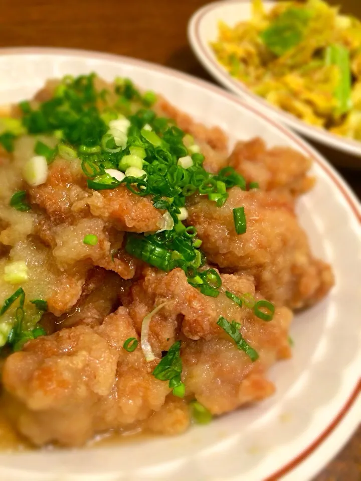 鶏の唐揚げ みぞれ煮 橙をかけて…|ありさん