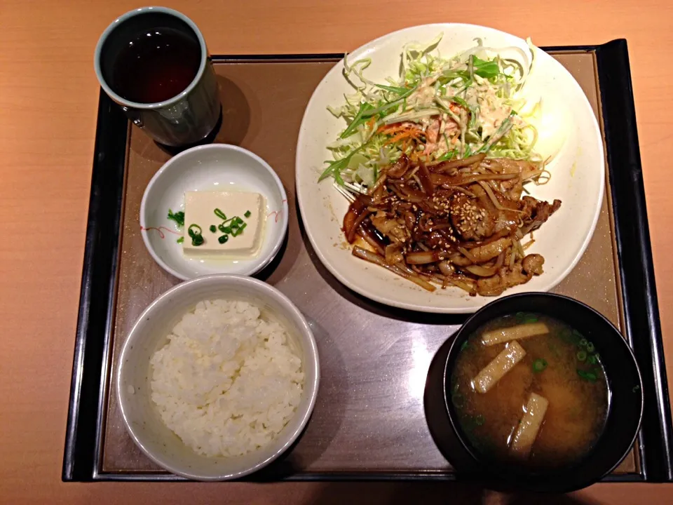 やよい軒 しようが焼定食|ばーさんさん