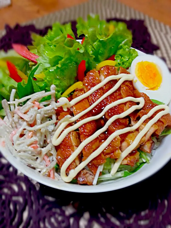 照り焼きチキン丼|キンリサさん