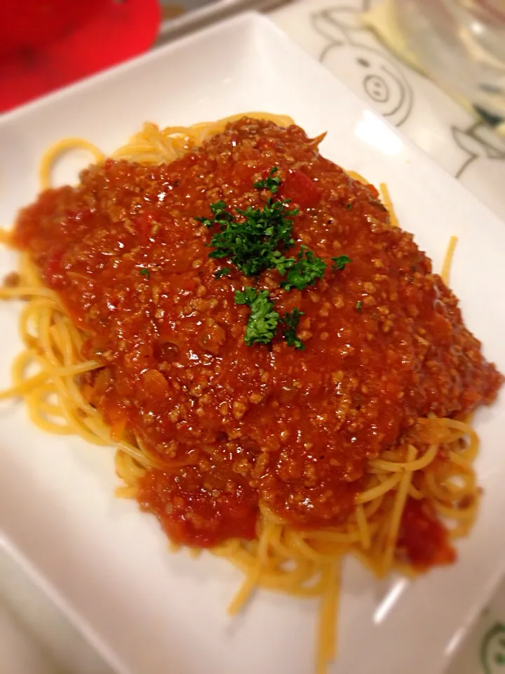 Snapdishの料理写真:我が家のミートスパゲティ🍝|kazu★さん