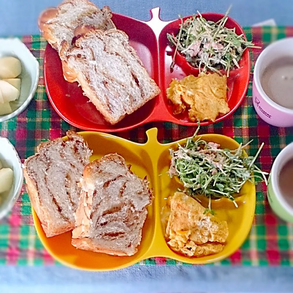 珈琲シナモンの朝食プレート|まござんささん