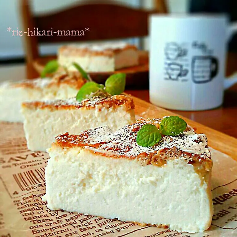 ホワイトチョコチーズケーキ♡豆腐アレンジも追記しました❀|ひかりママさん