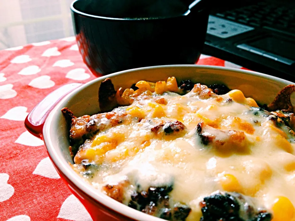 Black rice, chicken and sweet corn gratin|Marinaさん