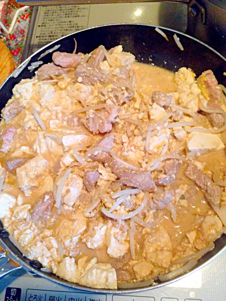 ゴーヤじゃなく、もやし、豆腐、豚肉チャンプルー|よっぴさん