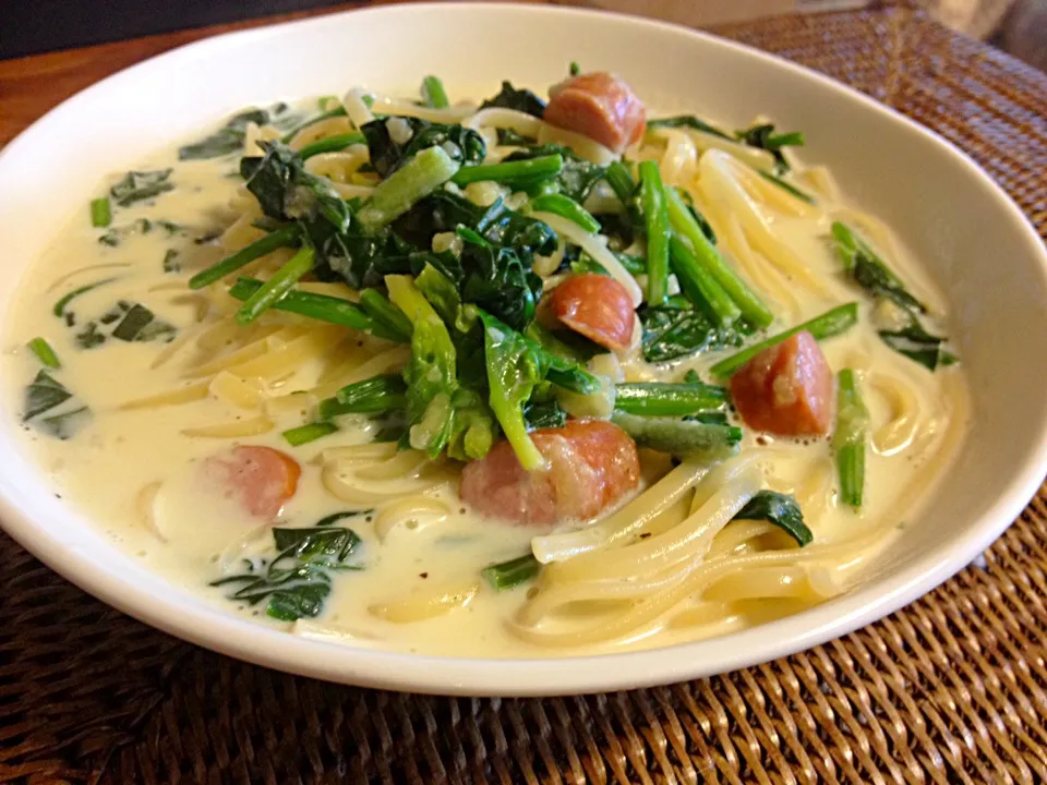 ほうれん草のクリームパスタ|みーちゃんさん