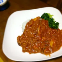 Snapdishの料理写真:キノコとチキンのトマトカレー|あづあづさん