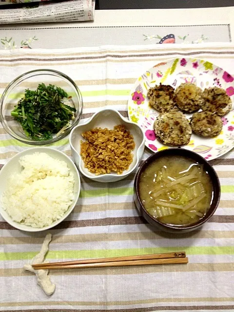 Snapdishの料理写真:椎茸の肉詰め風ご飯☆vegan|みよこさん