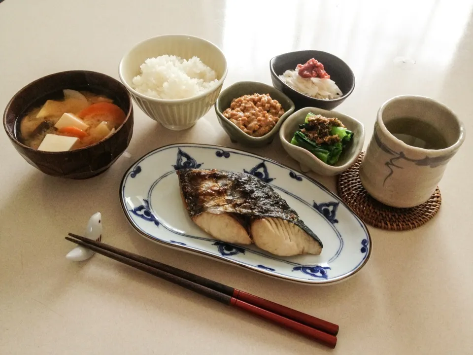 鰆の塩焼き定食|みっちぃさん