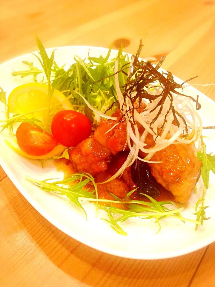 あとのせ鶏の照り焼き丼|あきこさん